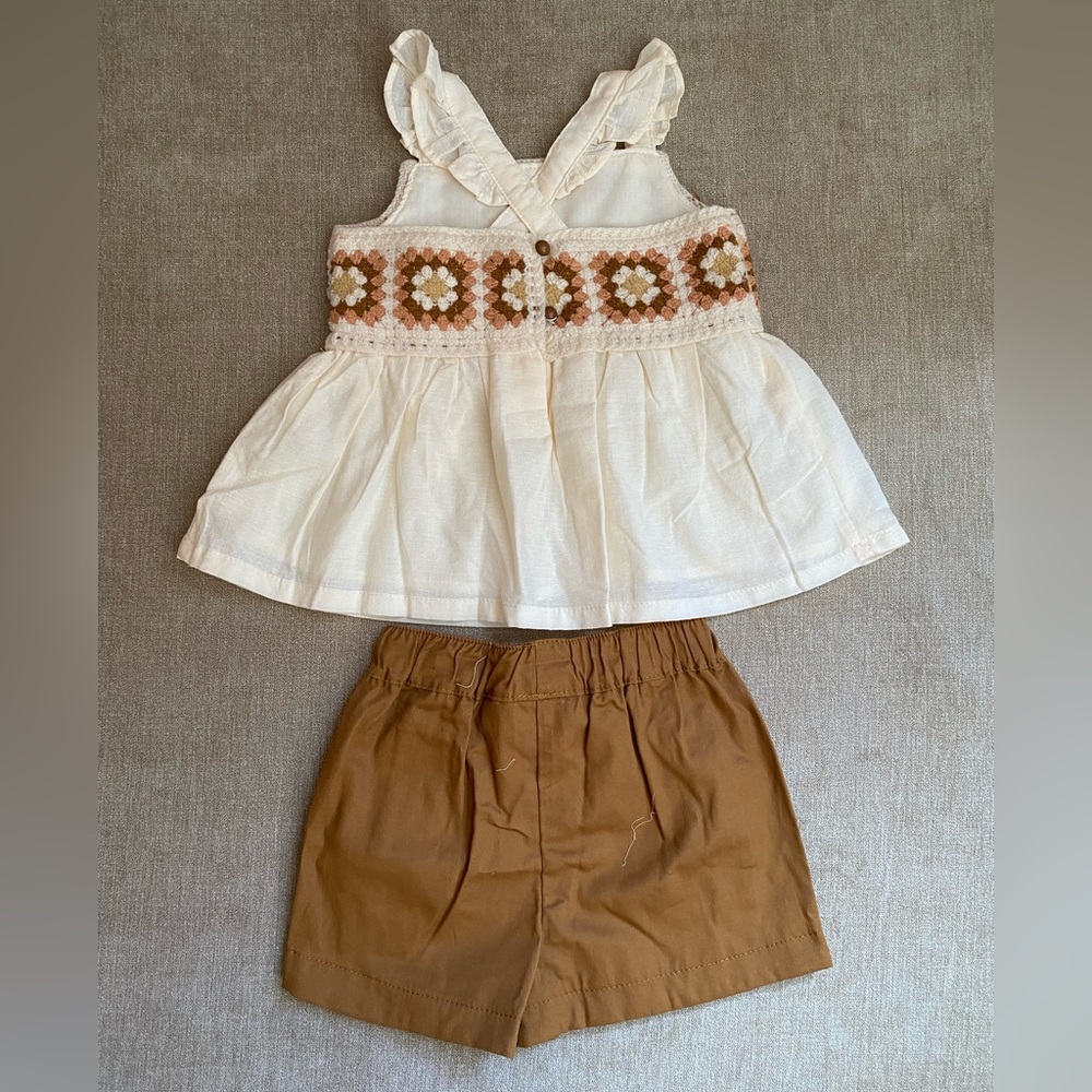 Haute Hippie Cream and Brown Kids Matching Set - Picture 3 of 3